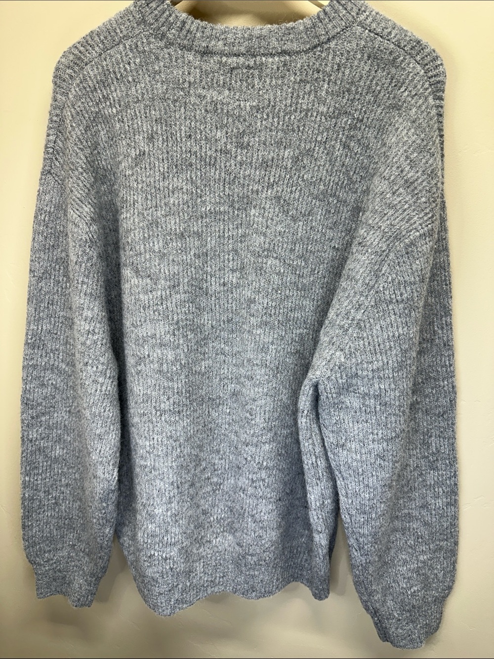 RSQ Men’s Gray Ribbed Crewneck Sweater • Size Large • Minimalist Knit NWT P2P 28 - Picture 4 of 5